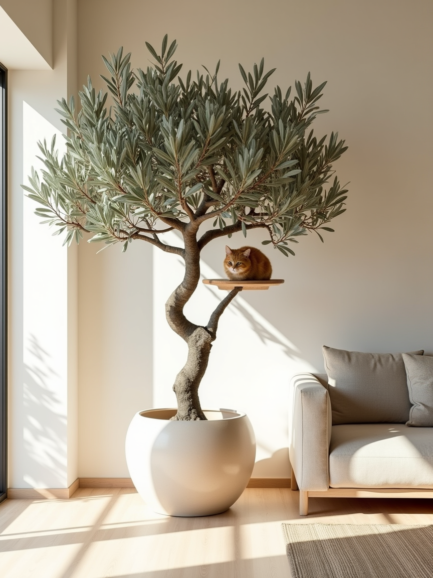 The Sanctuary — indoor olive tree